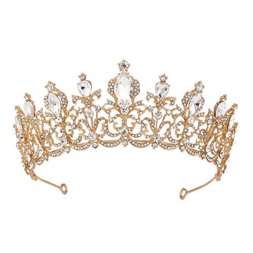 Diadema, lega in zinco, placcato, gioielli di moda & per la donna & con strass, nessuno, assenza di nichel,piombo&cadmio, 380mm, Diametro interno:Appross. 180mm, Venduto da PC