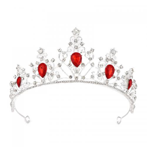 Bridal Tiaras Zinc Alloy plated fashion jewelry & for woman & with rhinestone nickel lead & cadmium free Sold By PC