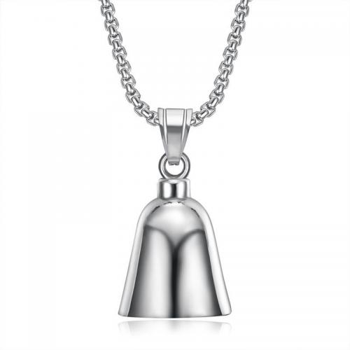 Stainless Steel Jewelry Necklace 304 Stainless Steel Bell polished fashion jewelry & Unisex original color Sold By PC