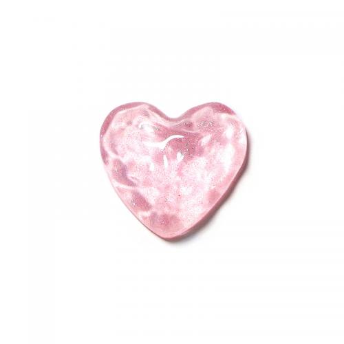 Akryl Cabochons, Heart, du kan DIY, flere farver til valg, 23x22mm, Ca. 50pc'er/Bag, Solgt af Bag