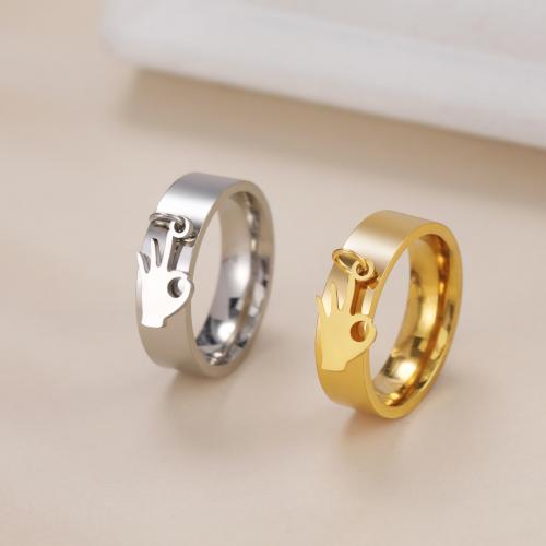 Anillo de dedo de acero inoxidable, acero inoxidable 304, chapado, Joyería & unisexo & diverso tamaño para la opción, más colores para la opción, libre de níquel, plomo & cadmio, width:5.9mm, Vendido por UD