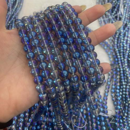 Crystal korálky, Krystal, Kolo, DIY & různé velikosti pro výběr, Indicolite, Prodáno za Cca 38 cm Strand