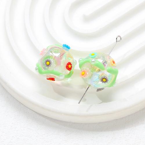 Resin Jewelry Beads hand drawing DIY Approx 2-3mm Sold By PC