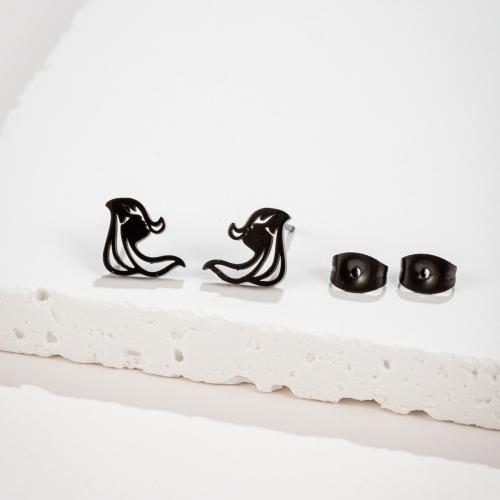 Stainless Steel Stud Earrings 304 Stainless Steel Vacuum Ion Plating fashion jewelry & for woman Sold By Pair