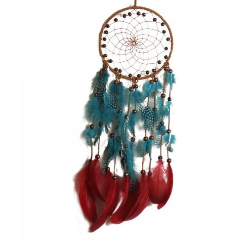 Mode Dreamcatcher, Veer, met Nylon & Ijzer, voor thuis en op kantoor, gemengde kleuren, 480mm, Verkocht door PC