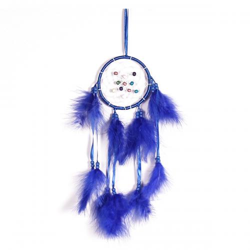 Moda Dreamcatcher, pluma, con Caña & Nylón & fundición, para el hogar y la oficina, azul, Vendido por UD