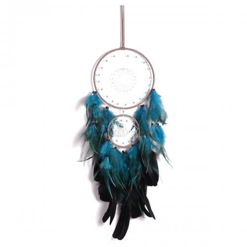 Mode Dreamcatcher, Feather, med Cane & Nylon & Järn, för hem och kontor & olika stilar för val, fler färger för val, 630mm, Säljs av PC