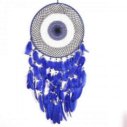 Moda Dreamcatcher, pluma, con Caña & Nylón & fundición, para el hogar y la oficina, azul, 900mm, Vendido por UD