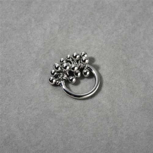 Mässing Finger Ring, Rund, plated, mode smycken, silver, nickel, bly och kadmium gratis, Storlek:7-8, Säljs av PC