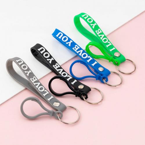 Porte-clés, PVC souple, avec fer, Portable & DIY, plus de couleurs à choisir, protéger l'environnement, sans nickel, plomb et cadmium, Longueur 15 cm, Vendu par PC