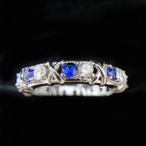 laiton bague, Placage, normes différentes pour le choix & pavé de micro zircon & pour femme, plus de couleurs à choisir, Taille:6-10, Vendu par PC