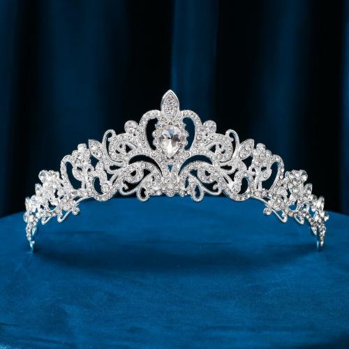 Tiaras, Sinc Alloy, jewelry faisin & do bhean & le rhinestone, dathanna níos mó le haghaidh rogha, nicil, luaidhe & caidmiam saor in aisce, Díolta De réir PC