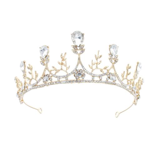 Bridal Tiaras Zinc Alloy plated fashion jewelry & for woman & with rhinestone nickel lead & cadmium free Inner Approx 140mm Sold By PC