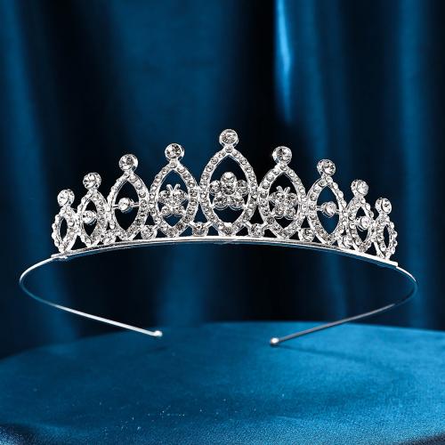 Diadema, lega in zinco, placcato, gioielli di moda & per la donna & con strass, nessuno, assenza di nichel,piombo&cadmio, Diametro interno:Appross. 125mm, Venduto da PC