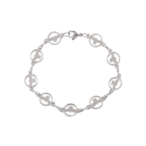 Bracciale gioielli in acciaio inossidabile, 304 acciaio inox, lucido, gioielli di moda & lunghezza differente per scelta & unisex, colore originale, 10mm, Venduto da PC