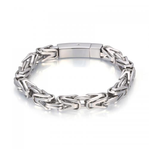 Edelstahl Schmuck Armband, 304 Edelstahl, Modeschmuck & für den Menschen, keine, Width:8mm, Länge 22 cm, verkauft von PC