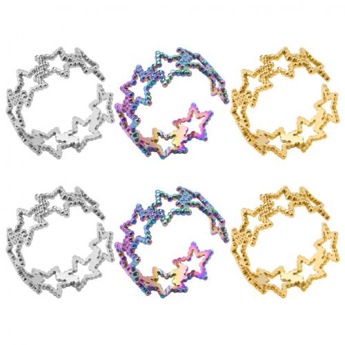 Палец кольцо из нержавеющей стали, Нержавеющая сталь 304, Звезда, ювелирные изделия моды & Мужская & отверстие, Много цветов для выбора, размер:8, продается PC