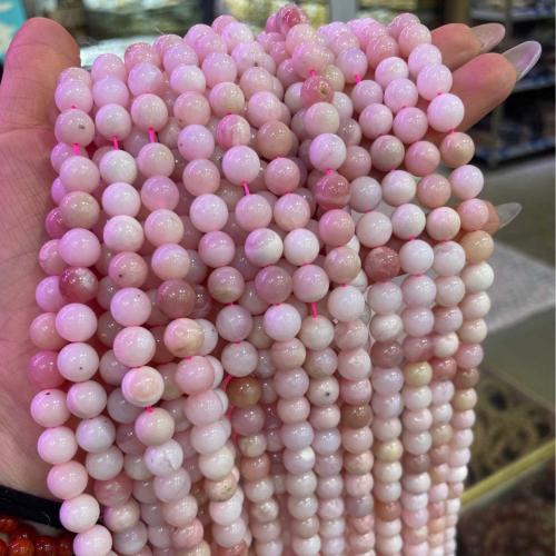 More Opal perle, Pink Opal, Krug, možete DIY & različite veličine za izbor, roze, Prodano Per Približno 38 cm Strand