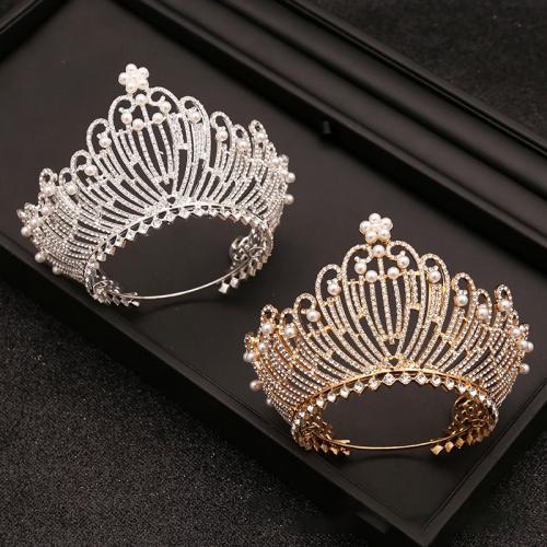 Tiaras, liga de zinco, with Concha de resina, banhado, para crianças & com strass, Mais cores pare escolha, níquel, chumbo e cádmio livre, vendido por PC