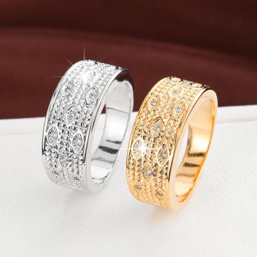 Cubic Zirconia Micro Pave Brass Ring plated & micro pave cubic zirconia & for woman nickel lead & cadmium free Sold By PC