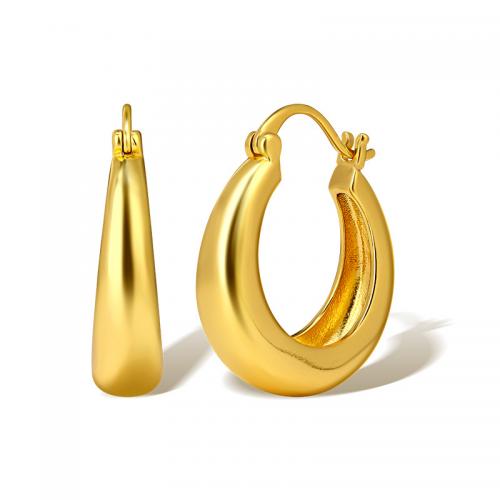 Brass Leverback Earring real gold plated for woman golden Sold By Pair