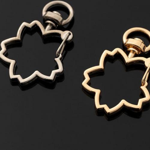 Zinc Alloy Key Clasp Oriental Cherry portable & durable & DIY nickel lead & cadmium free Sold By Bag