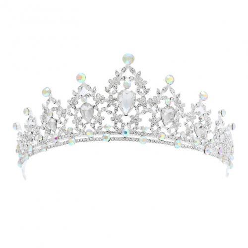 Bridal Tiaras Zinc Alloy plated fashion jewelry & for woman & with rhinestone nickel lead & cadmium free Sold By PC