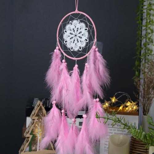 Mode Dreamcatcher, Feather, med Nylon & Jern, håndlavet, til hjemmet og kontoret, flere farver til valg, 550mm, Solgt af PC