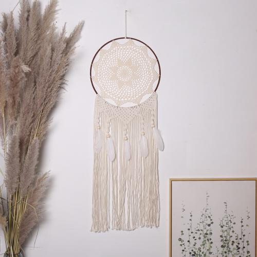 Mode Dreamcatcher, Bomuldsgarn, med Feather & Jern, håndlavet, til hjemmet og kontoret, flere farver til valg, 1100mm, Solgt af PC