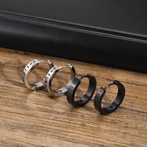 Stainless Steel Lever Terug Earring, 304 roestvrij staal, plated, mode sieraden & voor de mens, meer kleuren voor de keuze, nikkel, lood en cadmium vrij, 19.50x4mm, Verkocht door pair