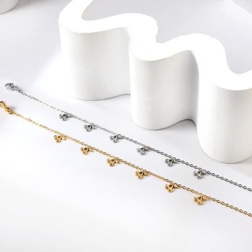 Anklet ze stali nierdzewnej, Stal nierdzewna 304, ze 1.97inch przedłużeniami łańcuszka, biżuteria moda & różne style do wyboru & dla kobiety, dostępnych więcej kolorów, sprzedawane na około 7.87 cal Strand