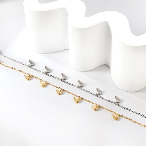 Roestvrijstalen Anklet, 304 roestvrij staal, mode sieraden & verschillende stijlen voor de keuze & voor vrouw, meer kleuren voor de keuze, Per verkocht Ca 7.87 inch Strand