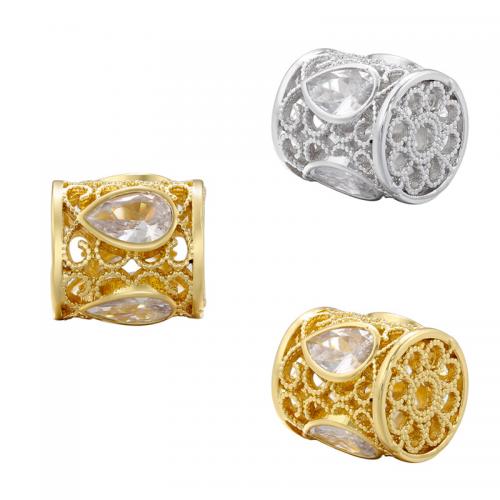 Brass Jewelry Beads fashion jewelry & DIY & with rhinestone nickel lead & cadmium free Approx 2mm Sold By PC