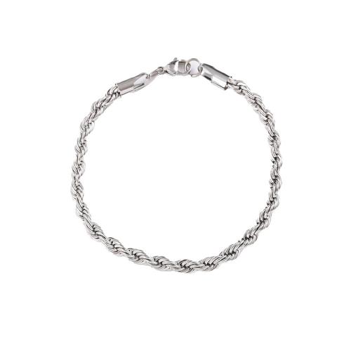 Pulseira de aço titânio, Partículas de aço, joias de moda & unissex, cor original, 5mm, comprimento Aprox 7.87 inchaltura, vendido por PC