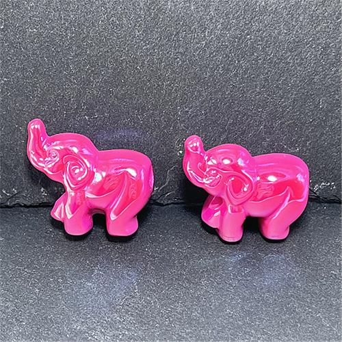 Abalorios de Acrílicos Chapados, Acrílico, Elefante, chapado en UV, Bricolaje, más colores para la opción, 18x24mm, aproximado 100PCs/Bolsa, Vendido por Bolsa