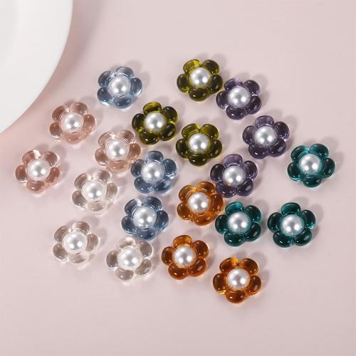 Haaraccessoires DIY bevindingen, Acryl, Bloem, meer kleuren voor de keuze, 19mm, Verkocht door PC