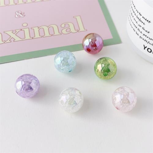 Plated Acrylic Beads Round UV plating DIY 16mm Sold By Bag