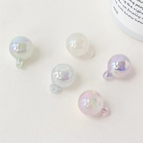 Acrylic Pendants Round UV plating DIY 16mm Sold By Bag