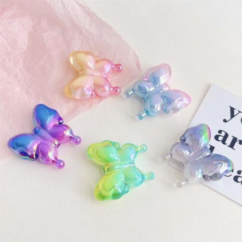 Plated Acrylic Beads Butterfly UV plating DIY 30mm Sold By Bag