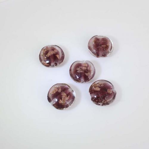 Gioielli Spacer Beads, vetro lavorato, Cerchio piatto, DIY, rosso, 20.30x19.40x10mm, Appross. 100PC/borsa, Venduto da borsa