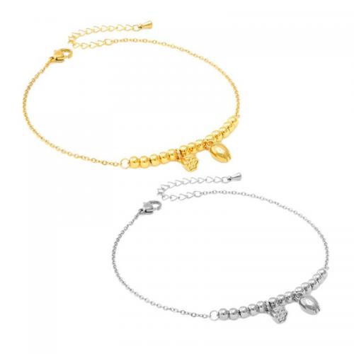 Fashion Jewelry Anklet, Acier titane, avec 1.97inch chaînes de rallonge, bijoux de mode & pour femme, plus de couleurs à choisir, Longueur Environ 8.27 pouce, Vendu par PC