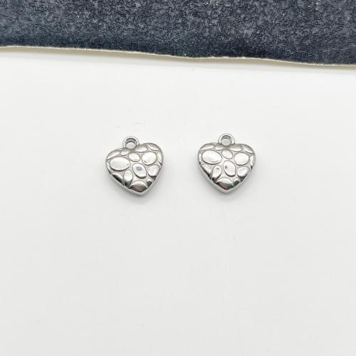 Serce Wisiorek ze stali nierdzewnej, Stal nierdzewna 304, DIY & handmade polerowanie, 15x16mm, otwór:około 2.5mm, sprzedane przez PC