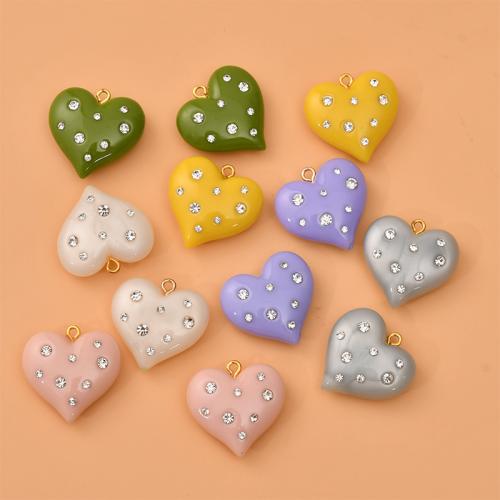 Resin Pendant Heart plated DIY & 1/1 loop 25mm Length 10 cm Sold By Bag