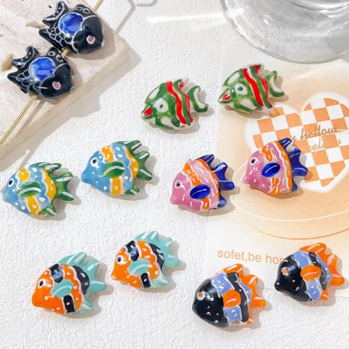 Porcelain Jewelry Beads Fish DIY Sold By PC