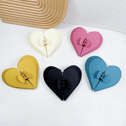 Klip af hårklo, Plastic, Heart, håndlavet, for kvinde & frosted, flere farver til valg, 151x134x114mm, Solgt af PC