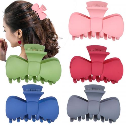 Haar Claw Clips, polystyreen, Strik, moffelen vernis, voor vrouw, meer kleuren voor de keuze, 80x45x55mm, Verkocht door PC