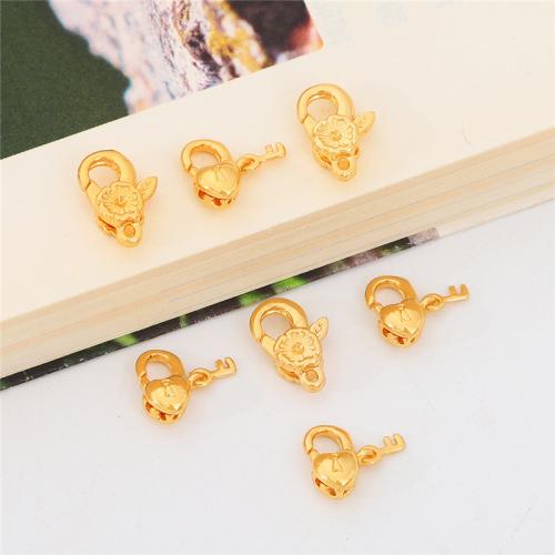 Brass Lobster Clasp plated DIY golden Sold By PC