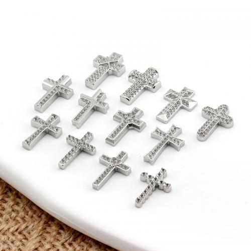 Nerūdijančio plieno Cross Pakabukai, 316 nerūdijančio plieno, Kirsti, Pasidaryk pats & įvairių stilių pasirinkimas, Originali spalva, 10x15mm, Pardavė PC