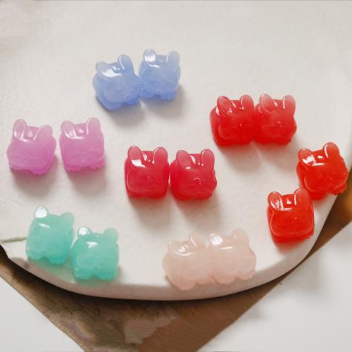 Resin Jewelry Beads Rabbit DIY Sold By Bag