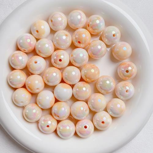 Plated Acrylic Beads Round UV plating DIY 16mm Sold By Bag